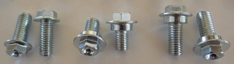 Beefed Up 70 Piece Bolt Kit For CR CRF Dirt Bike Body showing zinc plated bolts, suitable for Honda CR85 CR125 CR250 CR500 and CRF models.