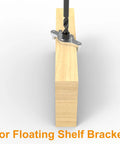 Precision Dowel Jig Kit For Floating Shelves Includes Half Inch Drill Bit dead nuts centered guide aligning drill bit on wood plank.