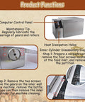 No Sweat Heavy Duty Electric Coffee And Nut Roaster With Auto Timer And Adjustable Temperature Dial control panel and maintenance tips.