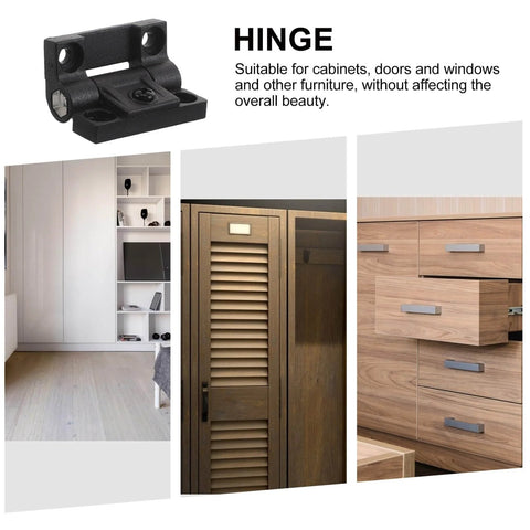 Adjustable Ball Bearing Cabinet Hinges For 90 Degree Folding With Torque Friction Positioning, Multi Angle Support, shown installed on cabinets and desks
