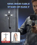 360 Degree Articulating Borescope With Slim 6.2mm Probe For Tight Spaces, Four Way Flexible Inspection Camera To Reach Tight Passages, Navigate Like A Pro In Automotive, Plumbing, And Machinery Tasks, semi-rigid cable