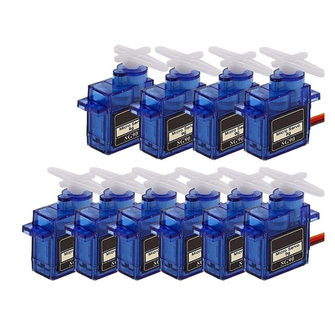 Premium Slick And Dead Nuts Accurate 9g Digital Servo Motor Package For Rc Fixed Wing Aircraft And Helicopter with ten blue digital servos.