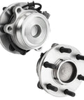 Front Wheel Bearing Hub Assembly Fits Nissan Frontier 2005 2019, Pathfinder 2005 2012, Xterra 2005 2015, Suzuki Equator 2009 2012, Front Hub 6 Lugs, Non ABS, 2 Piece, Part 515064, showing front and rear views