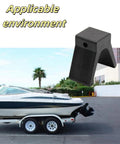 V-Shape Boat Trailer Bow Stop, 2 Inch Mounting Width, 4 Inch V-Span, Rubber Bow Block on boat trailer