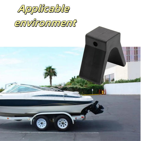 V-Shape Boat Trailer Bow Stop, 2 Inch Mounting Width, 4 Inch V-Span, Rubber Bow Block on boat trailer
