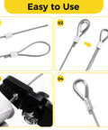 1/8 Inch Stainless Steel Wire Rope Kit 120 Ft With Turnbuckles Thimbles Sleeves Crimping Loops