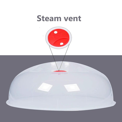 Large Microwave Splatter Guard Lid With Steam Vent Easy Grip Handle BPA Free 11.5 Inch Dishwasher Safe Must Have Kitchen Hack For Quick Reheating And Easy Cleanup