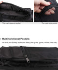 Three Tube Hip Quiver Waist Pack For Archery With Adjustable Belt Arrow Carrier With Pockets Black Oxford Fabric easy access pockets
