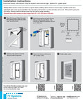 Installation instructions for Straight Up Solid Aluminum Access Panel 24 By 36 Inch with fixed hinge for drywall ceilings.
