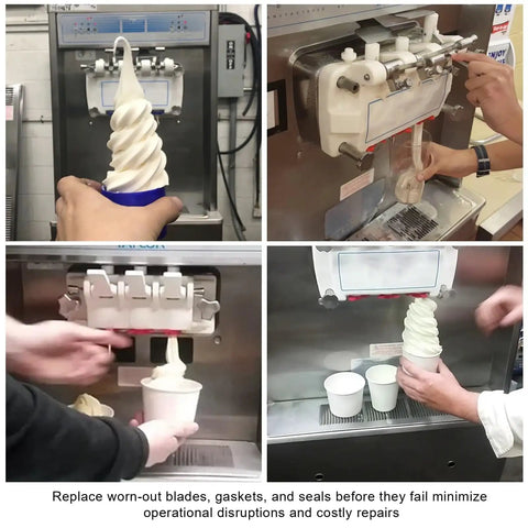 Tune Up Kit For Soft Serve Machines 336 338 339 754 774 791 794, FT X49463 4 1 Parts Compatible For Easy Maintenance And Peak Performance And Smooth Scoops For Home Use And Commercial Kitchens With Quick Install And Durable Build. soft serve machine dispensing ice cream