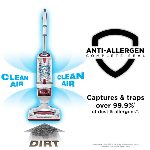 Shark Lift Away Upright Vacuum With Hepa Filter For Pet Hair and Carpet Cleaning White And Red Model Nv501 Powerful Suction Lightweight Design For Home And Stairs Easy Maneuverability