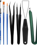 Nine Piece Keyboard Lube And Switch Extraction Kit With IC Extractor Key Cap Puller Elbow Tweezers Brushes