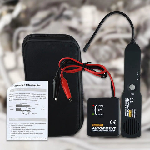Open And Short Finder For Automotive Circuits Circuit Tester And Tone Generator Wire Tracer For 6 To 42V Cars Cable Breaker Locator Fault Finder Tool For Pro Grade Diagnostic And Easy DIY Friendly Wire Tracing Behind Panels