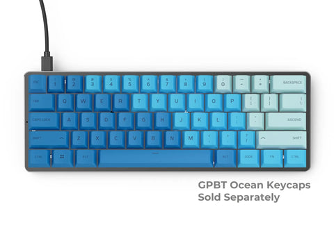 Level Up Your Gaming Setup With This Fresh Sixty Percent Compact Keyboard Kit Featuring Sick Rgb Backlighting and Blue Keycaps.
