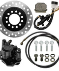 Rear And Front Hydraulic Brake Assembly Caliper Master Cylinder Kit With Disc Rotor And Brake Pad For Go Kart Golf Cart And ATV Replacement