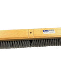 Top Shelf 18 Inch Professional Floor Brush With Soft Silver Flagged Polystyrene Bristles For Smooth Hardwood Cleanup And Knockout Fine Dust Control Lightweight Wood Block Base Fits Standard A Line Handles Real Deal Sweep Head
