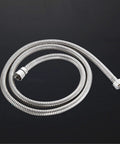 CUTPOIY Luxury Chrome Concealed Shower System - Round Wall-Mounted Rain Shower Set with Brass Mixer shower hose coiled on black background.