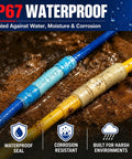 IP67 Waterproof heat shrink connectors showcasing water resistance for quick garage wiring repair and Main Street fixups.