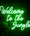 Welcome To The Jungle Neon Sign Green LED Light For Wall Decor USB Powered Jungle Theme Decor
