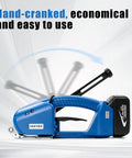 Cordless Electric Strapping Tool For Half To Five Eighths Inch PP And PET Straps Handheld Auto Sealer With Two Batteries