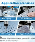 Heavy Duty Pneumatic Tapping Machine With Four Pieces Ansi Collets For Precision Internal Threading On Workpieces during mold tapping.