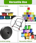 All Steel Cable Caddy With Wheels Foldable Wire Spool Rack Holder in use with electrical wires and cords.