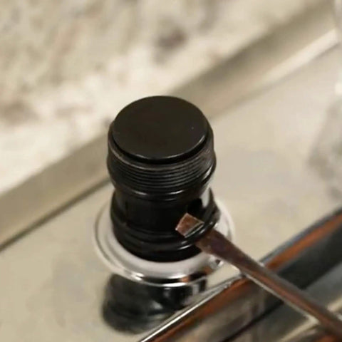 Close-up of a faucet being repaired with Rubber Faucet O Ring Kit 200 Piece 12 Size Assortment For Plumbing Seal Repair Resists Chemicals