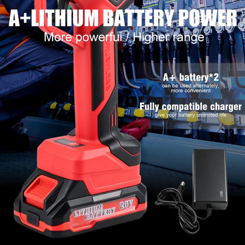 Heavy Duty Electric Din Rail Cutter With Slick Dual Groove Design For Knockout Straight Cuts On 35mm Aluminum And Steel Guide Rails No Sweat Portable Power Tool For Electrical Techs And Rough Site Work Daily with A+ lithium battery.