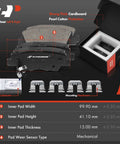 Rear Solid Disc Brake Rotors And Ceramic Pads Kit For Select Hyundai And Kia Models including pads, hardware, and lubricant.