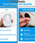 Comparison of 4 Pack 60 Mm Silicone Rubber Plugs Snap In Locking Hole Plugs for durability, featuring pre and post-installation views.
