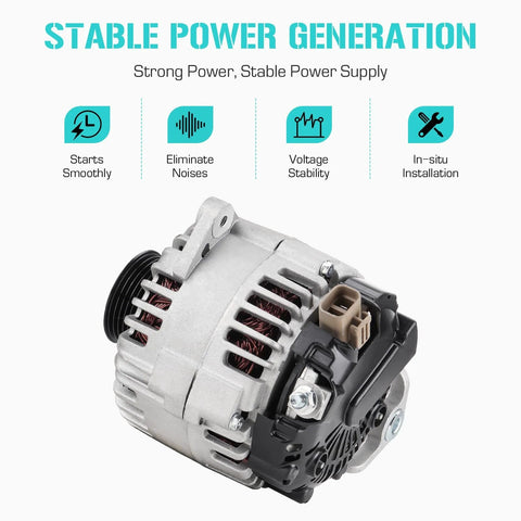 Beefy 145 Amp 12V Alternator Replacement For Nissan Quest 3.5L Van 2004 2009 CW Rotation High Output