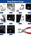 Step-by-step guide to using 200 Sets Snap Button Kit With 10 Colors Metal Snaps Pliers And Fastener Parts No Hammer Needed