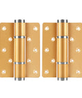 2pcs invisible self-closing hydraulic cabinet hinges, gold finish for furniture