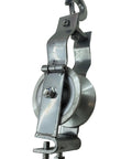 Beefy Heavy Duty Cable Pulley For Power, Ethernet, And Fiber Optic Installations With All Metal Construction and Carbon Steel Frame