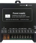 1200Lbs Magnetic Lock Access Control System Kit DC12V 5A Power Supply for secure door entry, showing input and output connectors.