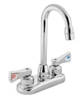 Commercial Bar And Pantry Faucet 2.2 GPM Chrome Finish With M-Dura Cartridge, two handles, ADA compliant, chrome gooseneck design