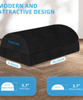 Foot Rest Under Desk With Two Adjustable Heights Ergonomic Foot Stool With Washable Cover For Back And Hip Pain Relief Ideal For Office Home And Car Anywhere You Go shown with dimensions