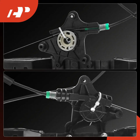 Close-up of Power Window Regulator Without Motor For Dodge Grand Caravan 2008 Through 2020 Chrysler Town And Country Rear Right