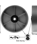 Heavy Duty Cast Iron Caster Wheels 6 Inch Diameter 2 Inch Wide Pack Of 2 With Rolling Bearings And Steel Bushings 2400 Lb Total Capacity