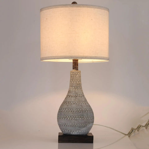 Modern Table Lamp Set For Bedroom Two Pack With Touch Control And 3 Way Dimmable Lighting Fabric Shade For Cozy Nightstand Vibe Reading Lights For Living Room Home Office Includes Two LED Bulbs