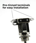 3 Way Toggle Guitar Switch With Cream Tip For Les Paul Style Guitars Easy Soldering Pre Tin Nickel Plated Durable Build Fits Epiphone And Narrow Body Les Pauls No Fuss Quick Swaps For Semi Hollow And Solid Body Electric Guitars pre-tinned terminals for easy installation
