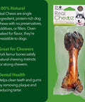 Real Chewz Pork Femur Bone Dog Chew 6 To 8 Inches Oven Baked Single Ingredient in packaging