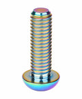 Rainbow Titanium Button Head Bolts M6x20mm Six Pack Made From 6Al4V Grade 5 Titanium Alloy With 1mm Thread Pitch And 4mm Allen Key