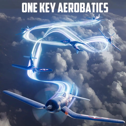 Dope Brushless RC Plane Set With 1806 1900KV Motor performing aerobatics above clouds