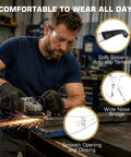 Kickass Clear Safety Glasses Built Solid With Antifog Lenses And Comfortable Fit For Hardworking Crews And Daily Grind Bulk Pack Ansi Certified Protective Eyewear for working with power tools.