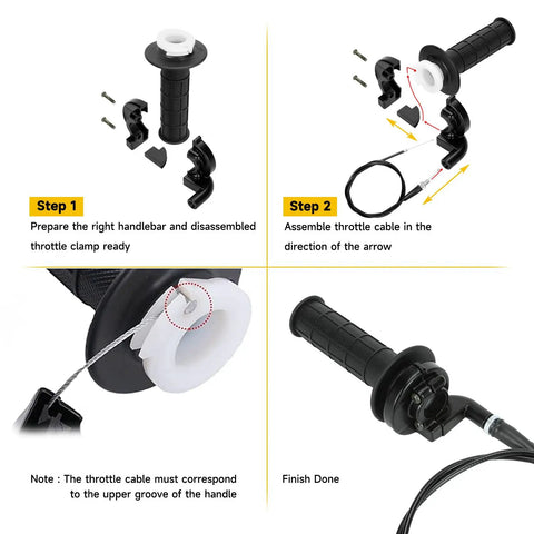 Instruction guide for assembling PWK 24mm Carburetor Throttle Assembly For Predator 212cc 196cc 200cc 224cc 6 5HP Engines