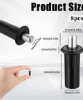 8 Piece Black Metal Cabinet Door Damper Pins Spring Loaded Telescopic Pivot Pins For Cabinet Doors And Shutters Furniture Repair