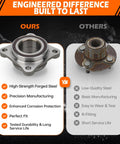 Front Wheel Hub And Bearing Assembly For Toyota Sequoia 2008 Through 2018 And Tundra 2007 Through 2018 5 Lug 4X4 Front Left Or Right Replacement Part 515202 high-strength steel comparison