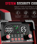 Plasma Cutter STC750P 75 Amp HF Non Touch Pilot Arc Dual Voltage 110 220V With LED Display showing security codes