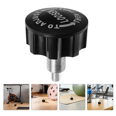 Upgrade Your Ride With These Killer Pull Pin Spring Knobs For Exercise Bikes And Cycling Machines featuring a black locking knob with 18mm thread.